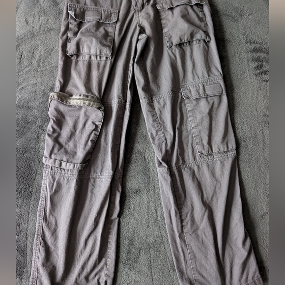 Black Cargo Pants Y2K Streetwear Utility Model Off Duty Cotton Techwear Grunge S - Picture 5 of 15